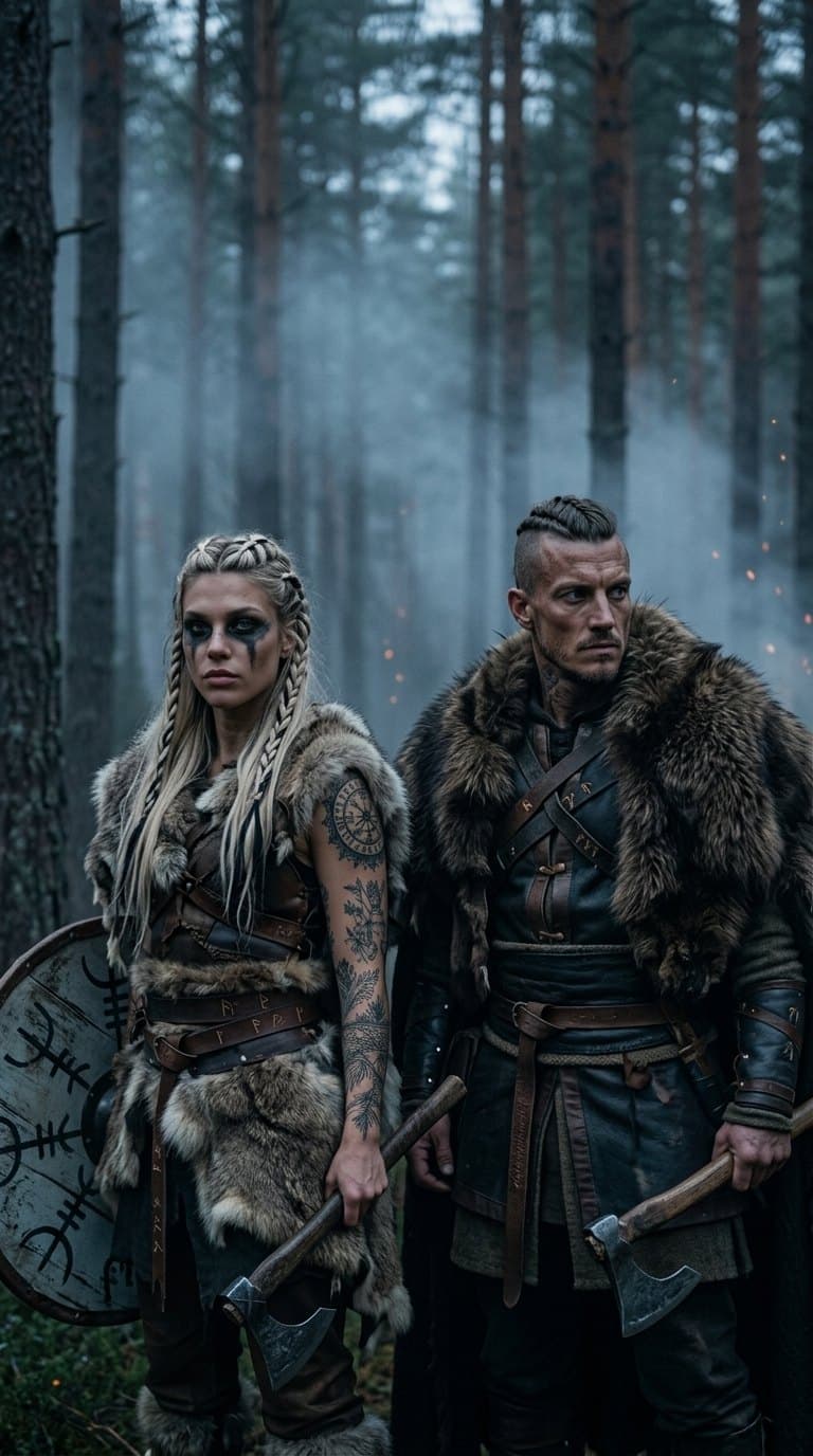 Stori and Reign in the forest.