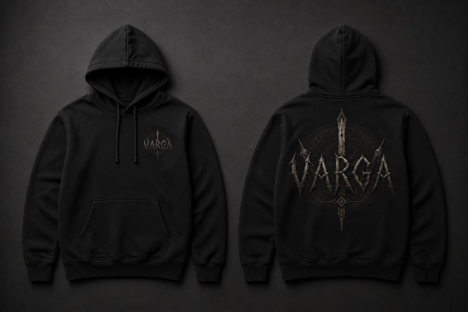 Rune Circle Hoodie — front and back